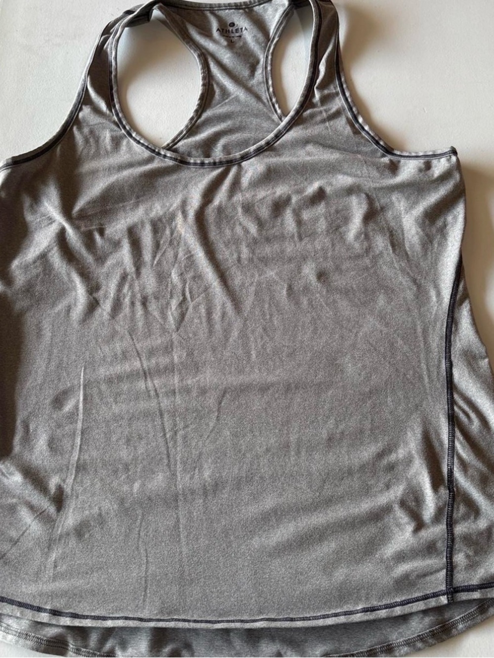 Athleta Heather Gray Racerback Performance Tank